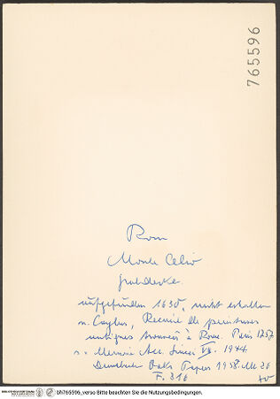 Rückseite von bh765596_recto