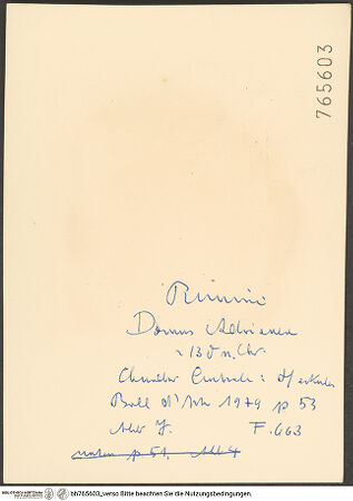 Rückseite von bh765603_recto