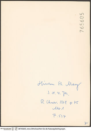 Rückseite von bh765605_recto