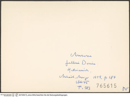 Rückseite von bh765615_recto