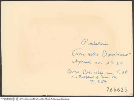 Rückseite von bh765625_recto