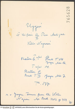 Rückseite von bh765628_recto