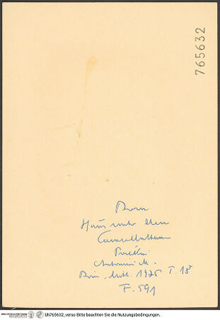 Rückseite von bh765632_recto