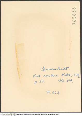 Rückseite von bh765633_recto