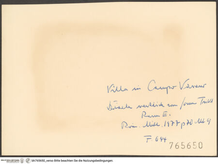 Rückseite von bh765650_recto