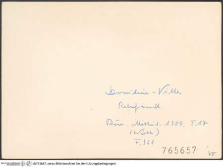 Rückseite von bh765657_recto