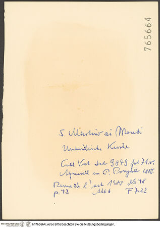 Rückseite von bh765664_recto