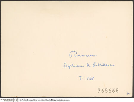 Rückseite von bh765668_recto