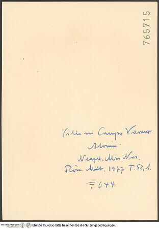 Rückseite von bh765715_recto