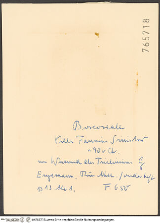 Rückseite von bh765718_recto