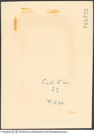 Rückseite von bh765720_recto