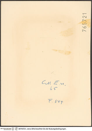 Rückseite von bh765721_recto