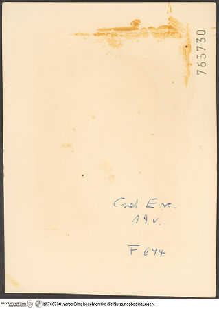 Rückseite von bh765730_recto