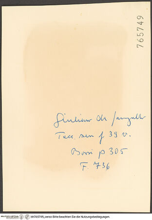 Rückseite von bh765749_recto