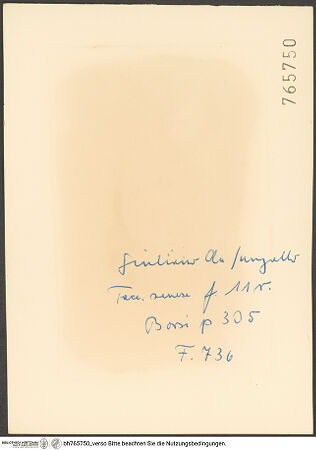 Rückseite von bh765750_recto