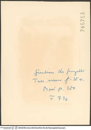 Rückseite von bh765753_recto