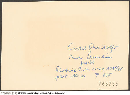 Rückseite von bh765756_recto