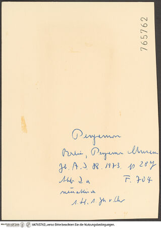 Rückseite von bh765762_recto