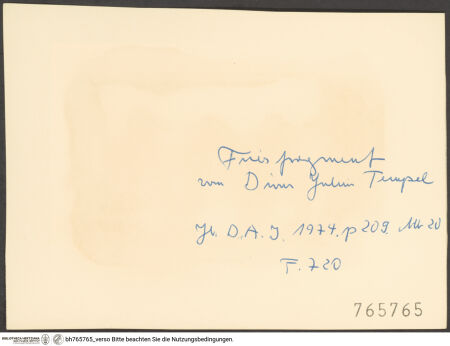 Rückseite von bh765765_recto