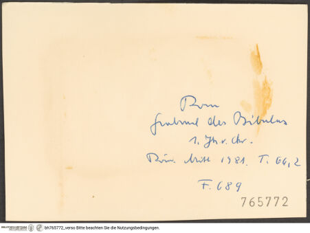 Rückseite von bh765772_recto