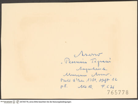 Rückseite von bh765778_recto