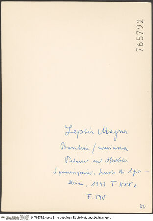 Rückseite von bh765792_recto