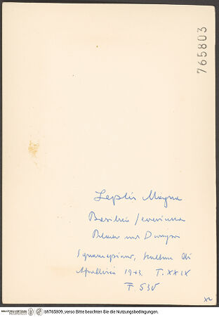 Rückseite von bh765809_recto