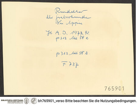 Rückseite von bh765901_recto