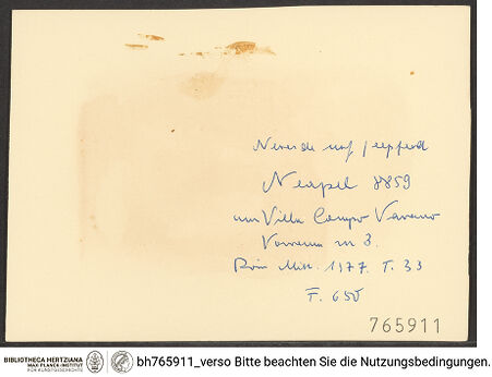 Rückseite von bh765911_recto