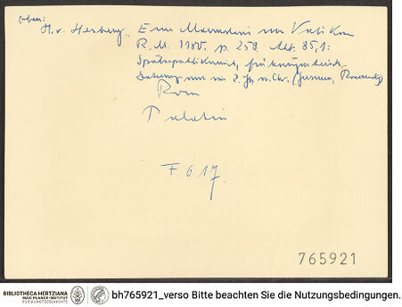 Rückseite von bh765921_recto