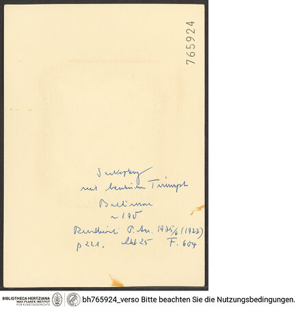 Rückseite von bh765924_recto
