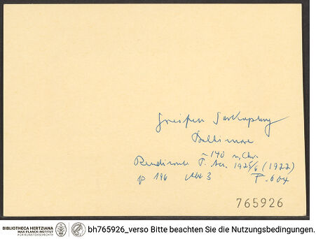 Rückseite von bh765926_recto