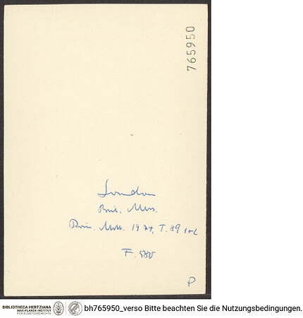 Rückseite von bh765950_recto