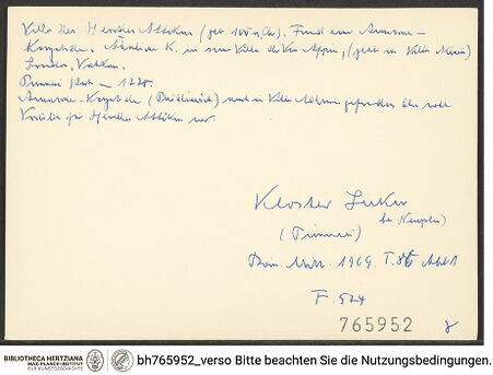 Rückseite von bh765952_recto