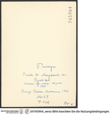 Rückseite von bh765964_recto
