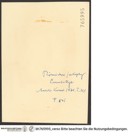 Rückseite von bh765995_recto