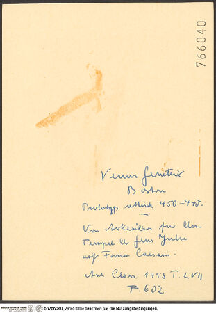 Rückseite von bh766040_recto