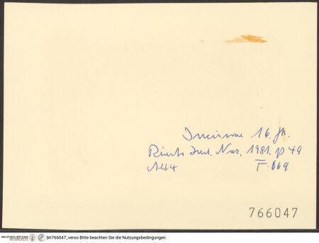 Rückseite von bh766047_recto