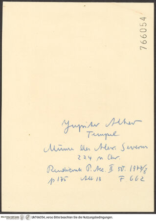 Rückseite von bh766054_recto