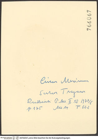 Rückseite von bh766067_recto