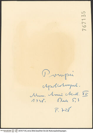 Rückseite von bh767135_recto