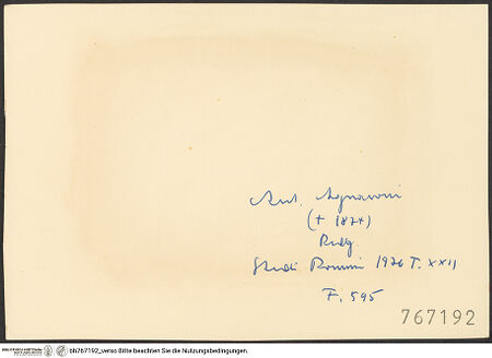 Rückseite von bh767192_recto