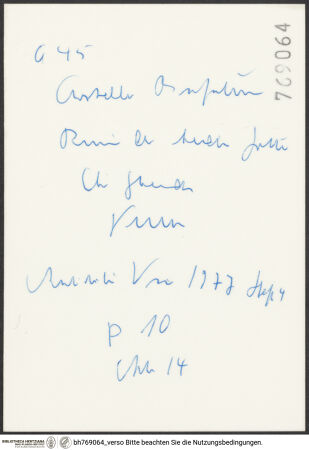 Rückseite von bh769064_recto