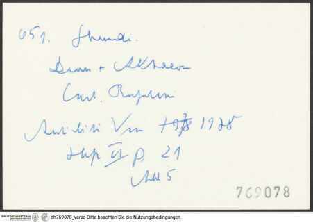 Rückseite von bh769078_recto