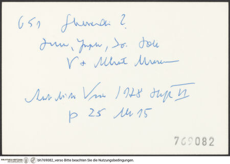 Rückseite von bh769082_recto