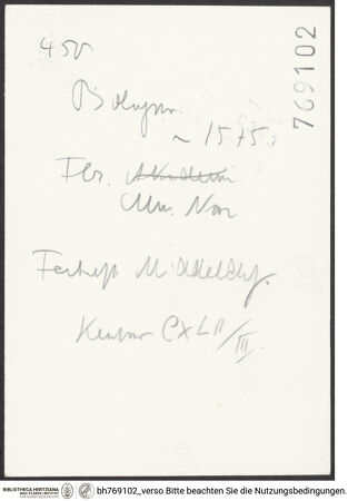 Rückseite von bh769102_recto