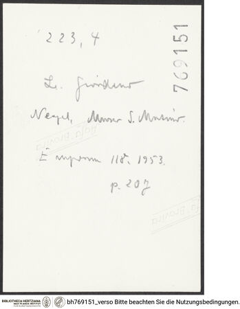 Rückseite von bh769151_recto