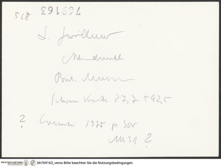 Rückseite von bh769163_recto