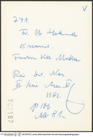 Rückseite von bh769187_recto