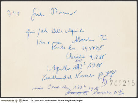 Rückseite von bh769215_recto